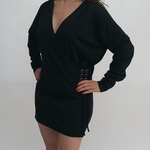 Express XS V-Neck Casual Mini Dress